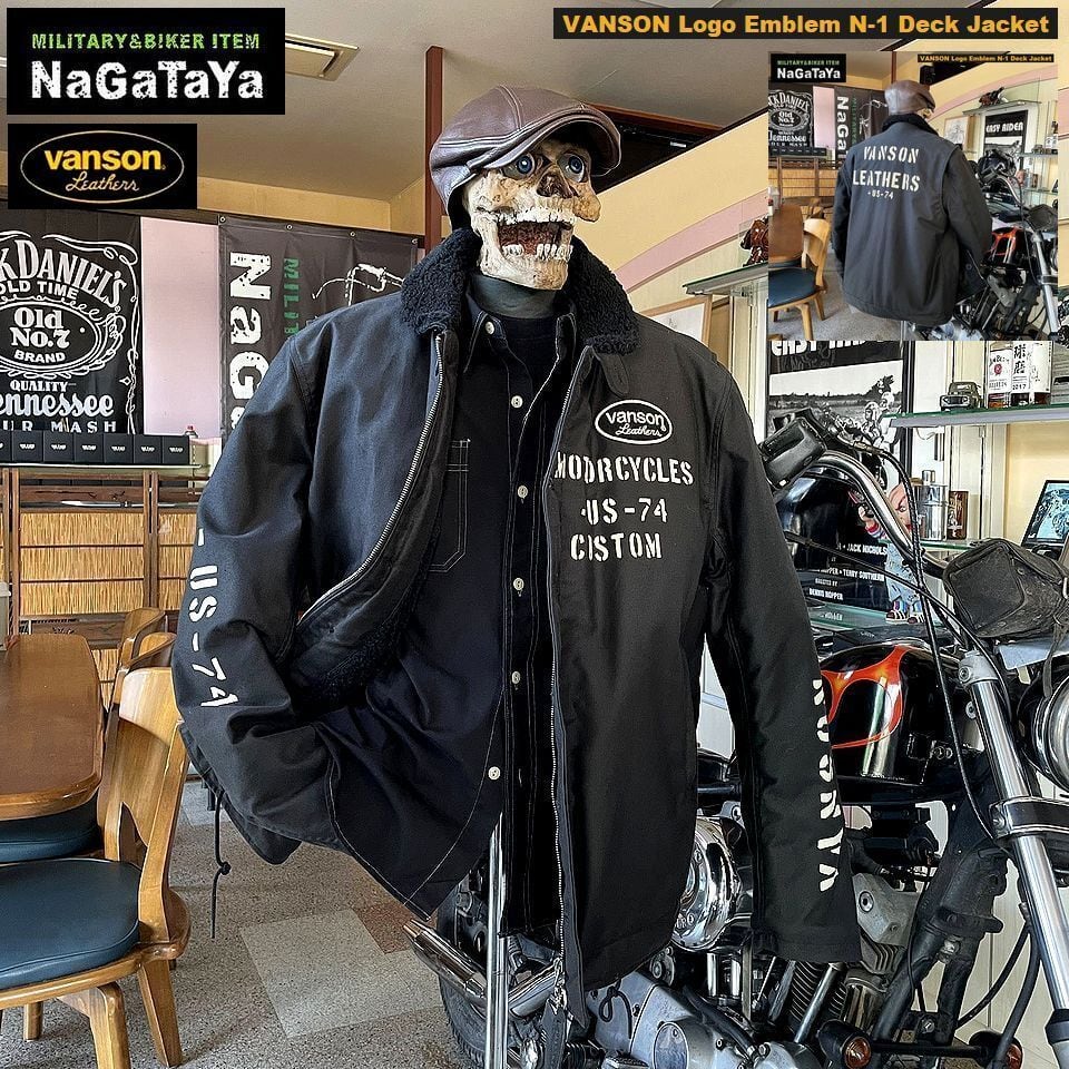 VANSON N-1 デッキジャケット バンソン VANSON ロゴエンブレム刺繍 N-1 デッキジャケット