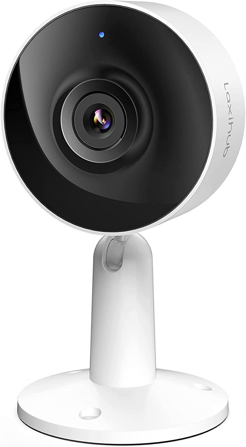 【在庫のみ】Laxihub 防犯カメラ ネットワークカメラ WiFi対応 1080P ペット見守り 監視 屋内/夜間撮影 双方向通話 動作検知 スマホ通知 録画 暗視 子供/介護/猫/犬 日本語アプリ 3年 Alexa/Google対応 日本語説明書付き