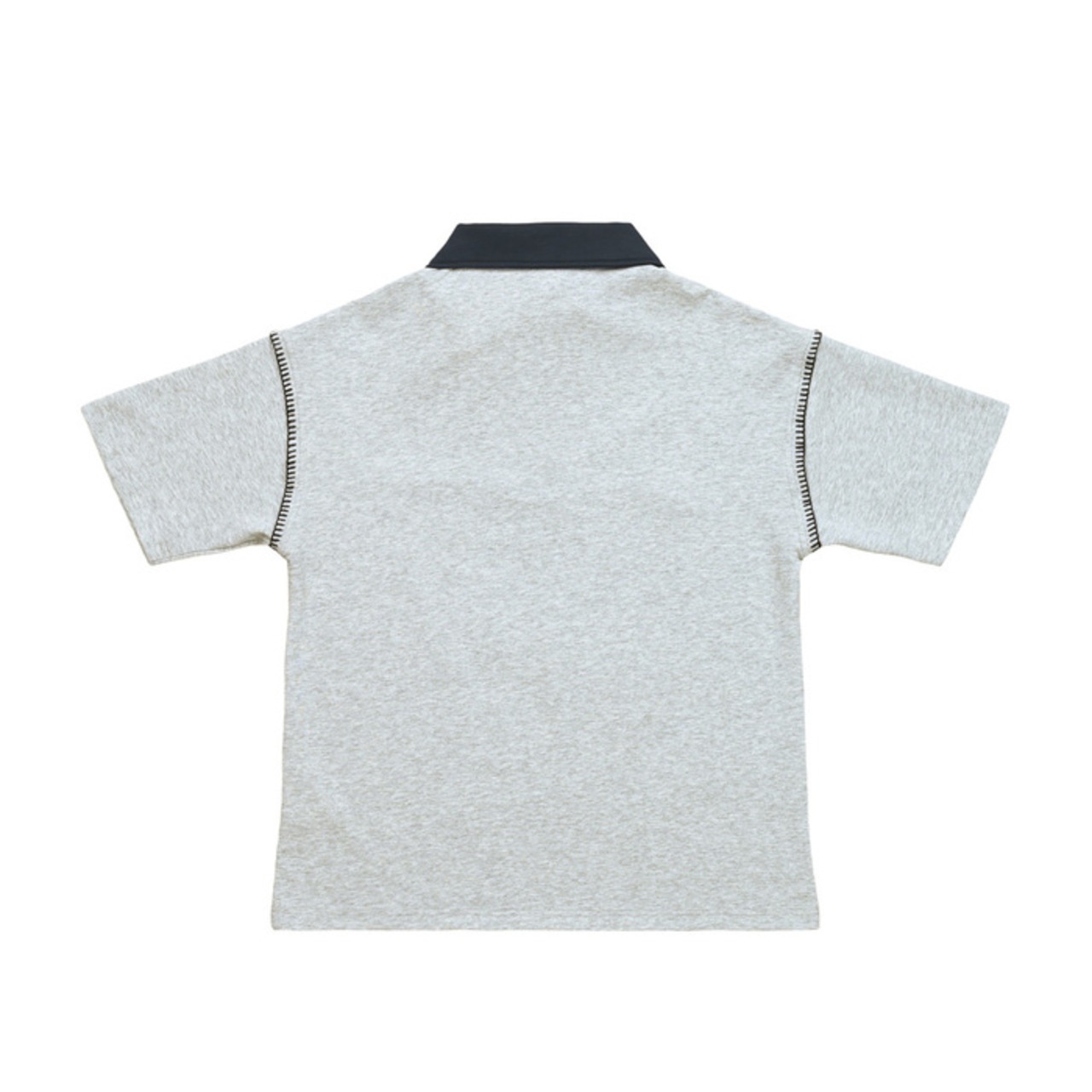 FLUFFY BUM Shoulder Stitch Polo -Grey-　[T0042]