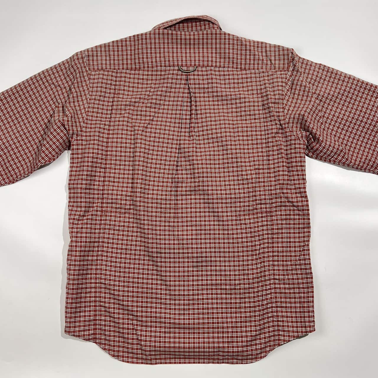 Fox Fire フォックスファイヤー チェック 長袖 ワークシャツ M/朱色系 メンズ アウトドア