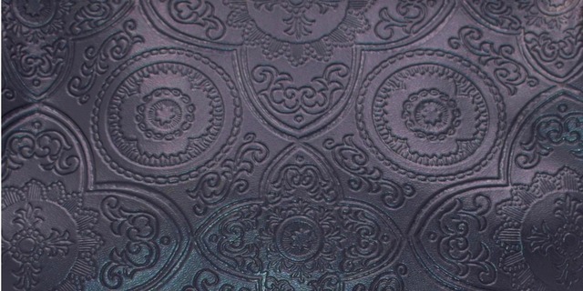 [JERI MARL] がま口 型押しバッグ エンボス (アラベスク) (レッド) ショルダー レディース 工房 手作り 日本製 エコパッケージ MX-0029-234