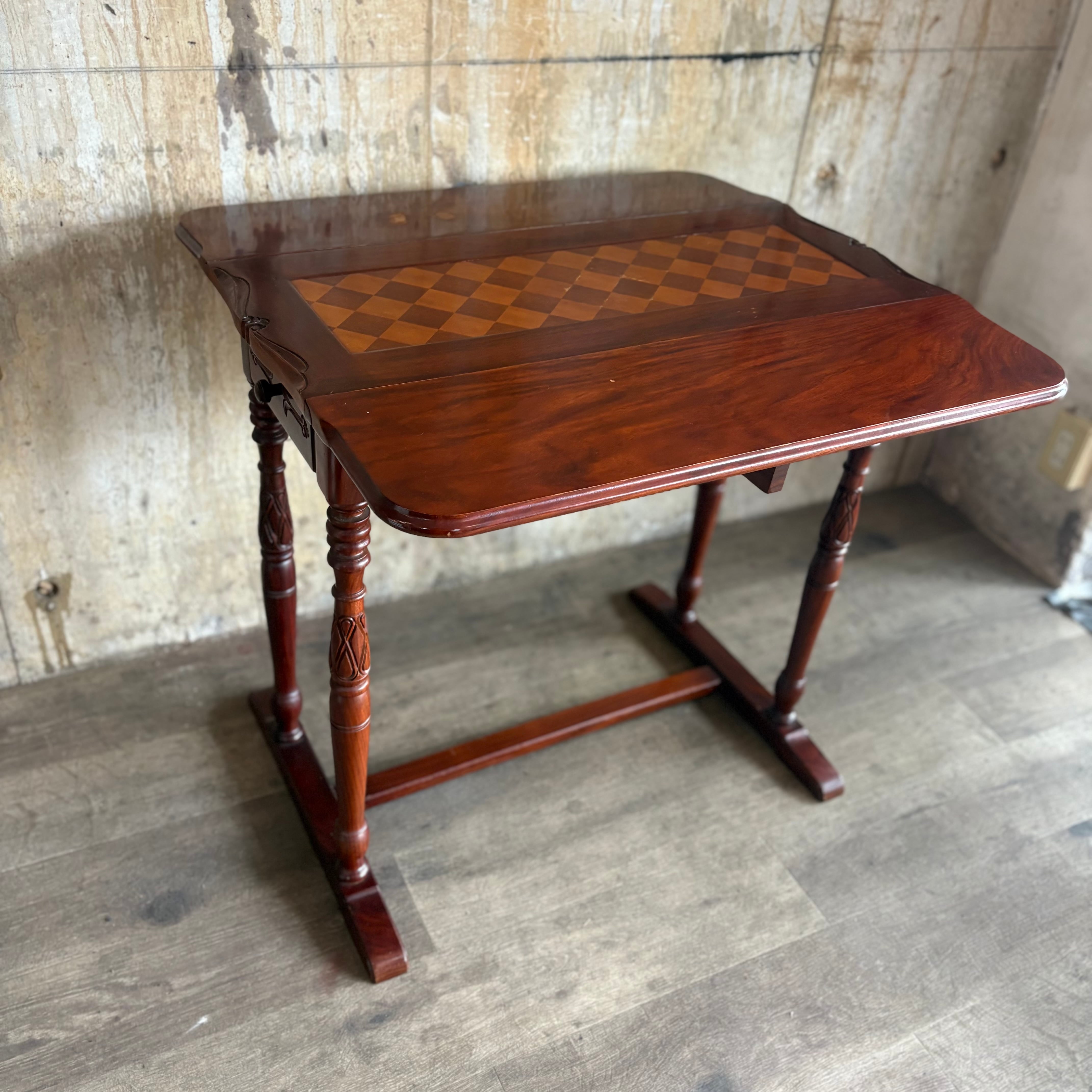 無垢材 ヴィンテージ ネストテーブル 花柄 ハンドペイント | used shop