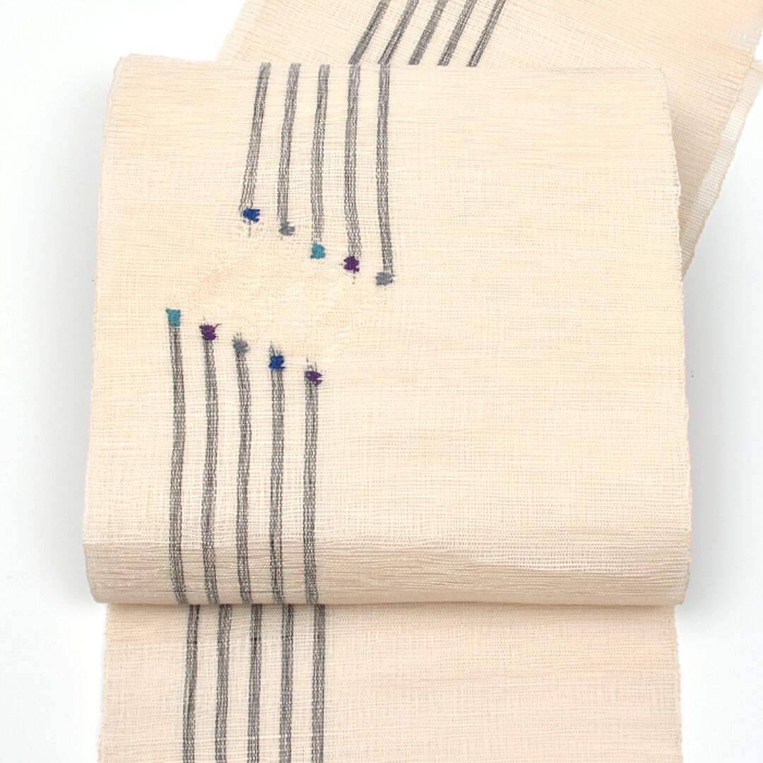 新品 西陣織八寸名古屋帯 切子模様【仕立付き】⑩ 新品未仕立 西陣織八