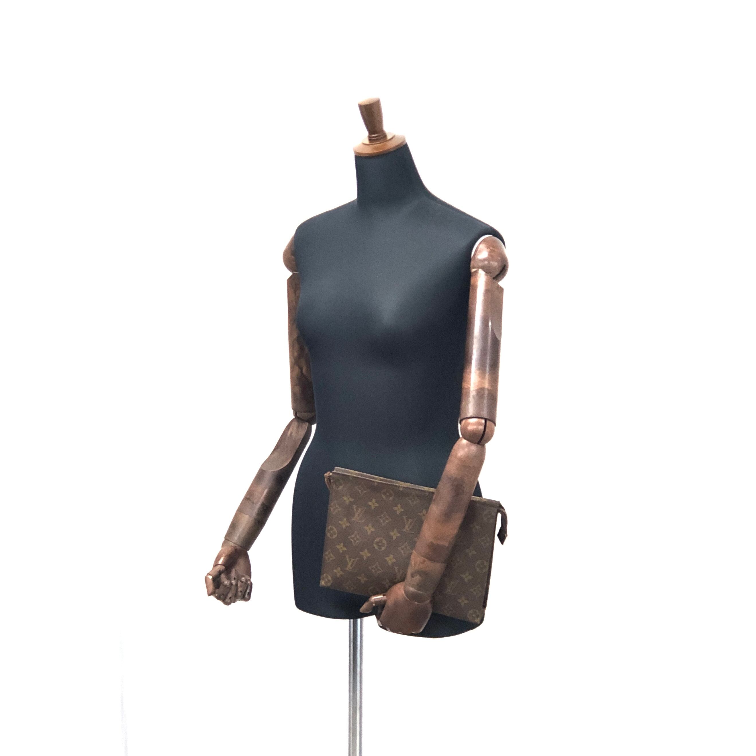 TP5 ルイヴィトン　モノグラム　ハンドバッグ　クラッチバッグ LOUIS VUITTON ヴィトン モノグラム クラッチバッグ ブラウン vintage