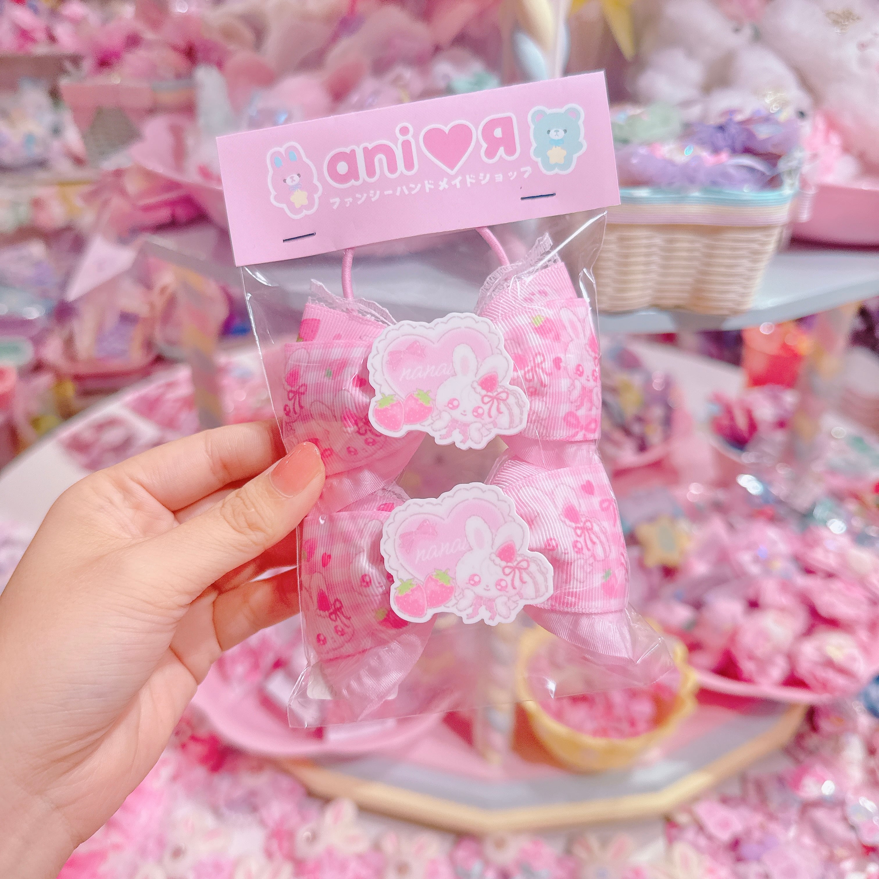 【R7】41-16リボンツインヘアゴム