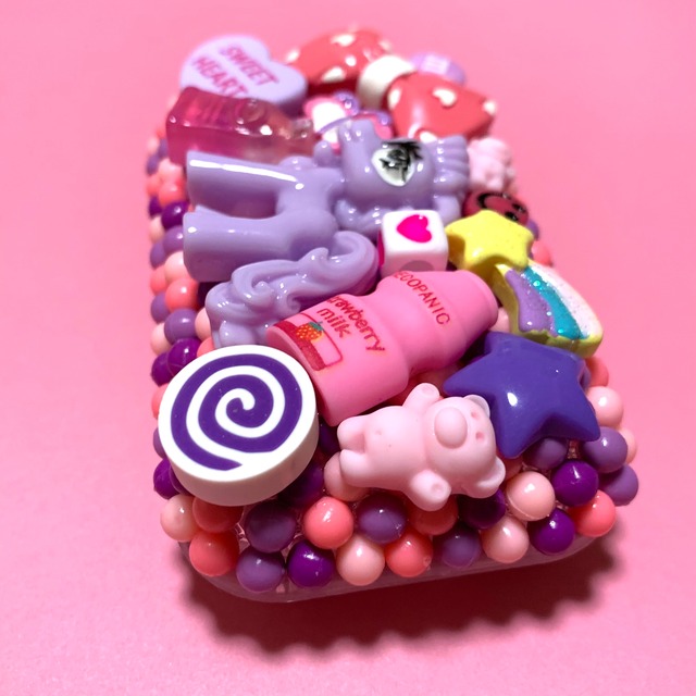 ゆめかわ ユニコーン 印鑑ケース デコ デコケース ピンク パープル 派手 派手かわいい Pop カラフル Colorfully