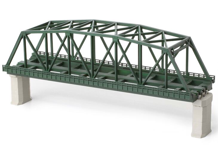 R043 複線トラス鉄橋(緑) (Iron Bridge Double (Green) 220mm x 1pc) | ロクハン　ＢＡＳＥ.ＳＨＯＰ  ｜【公式】鉄道模型通販　Zゲージ　Zショーティー powered by BASE