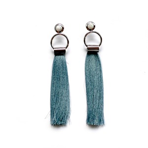 SOL Earrings　SILVER/BLUE