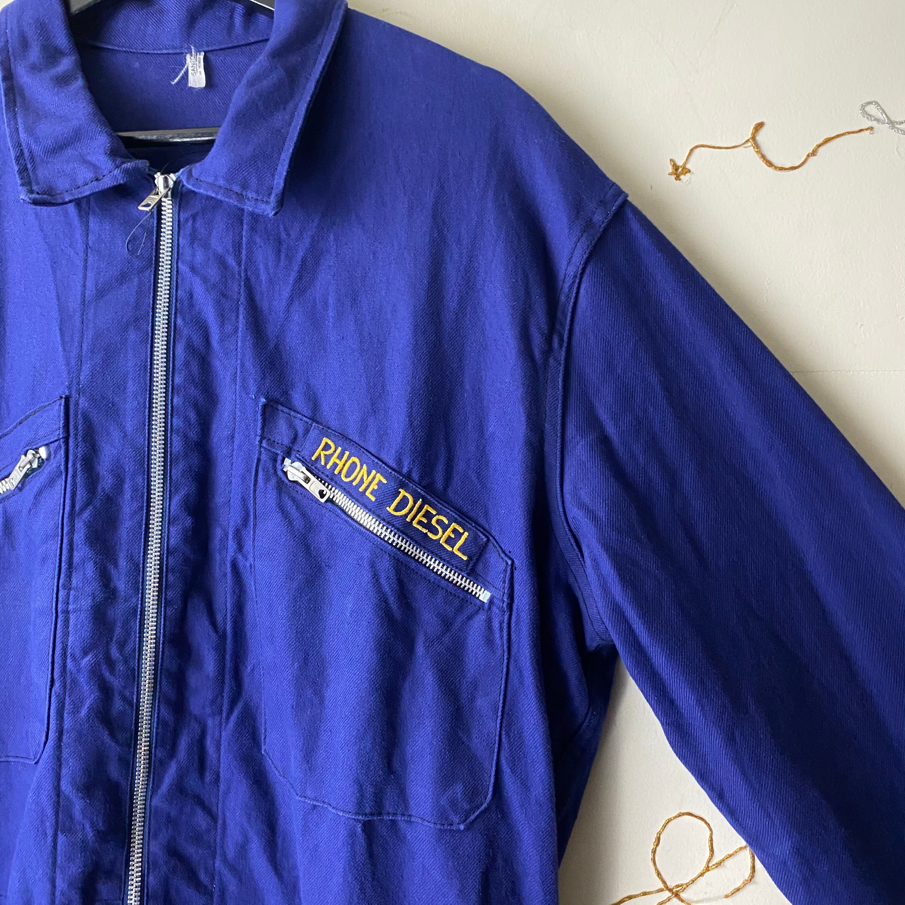 vintage 1970's french zip-up cotton work jacket | NOIR ONLINE