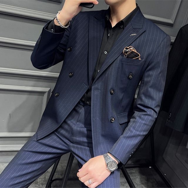 ジャケットandベストandパンツ3点セット（4color） M0389