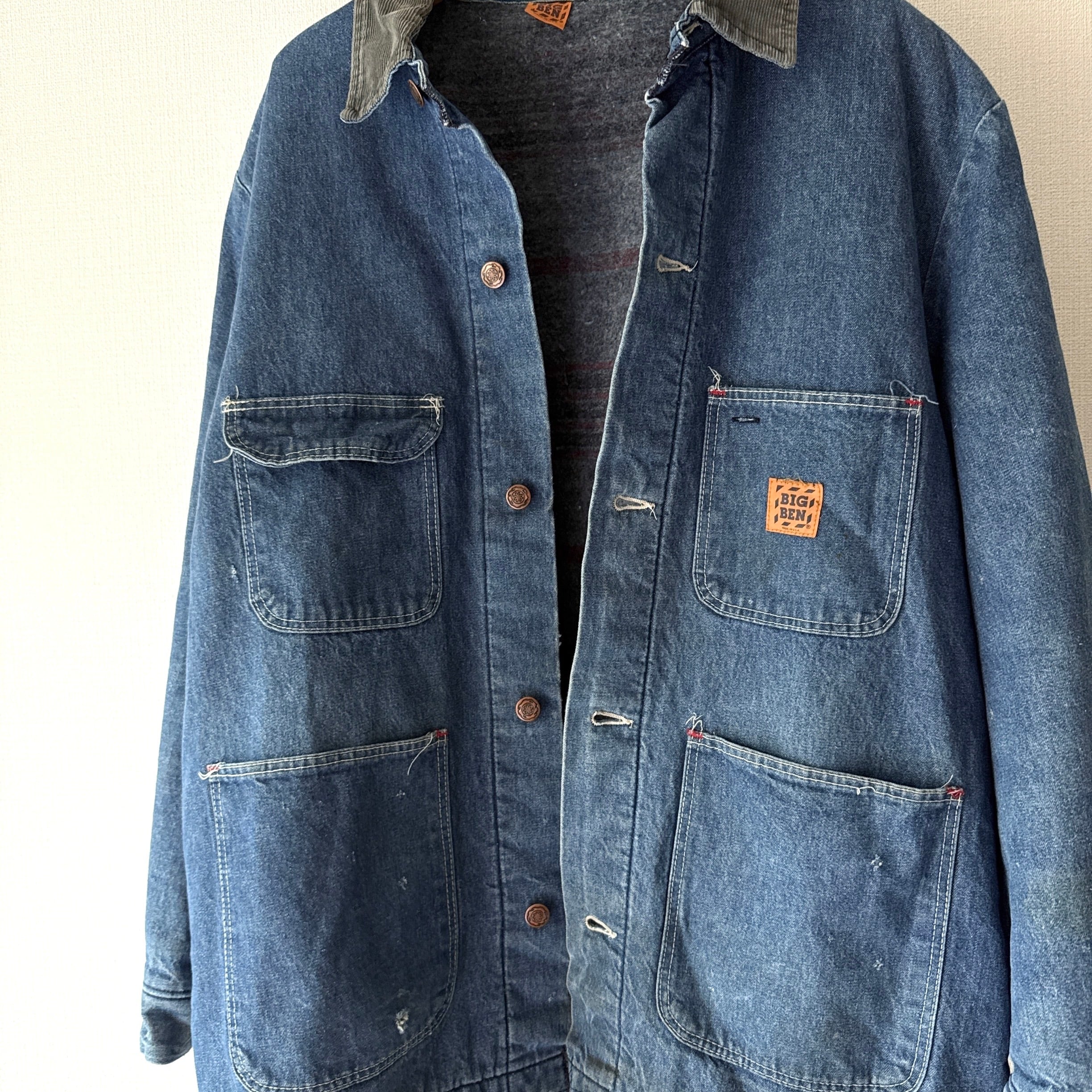 70's~80's BIG BEN Coverall Denim Chore Jacket Made in USA アメリカ