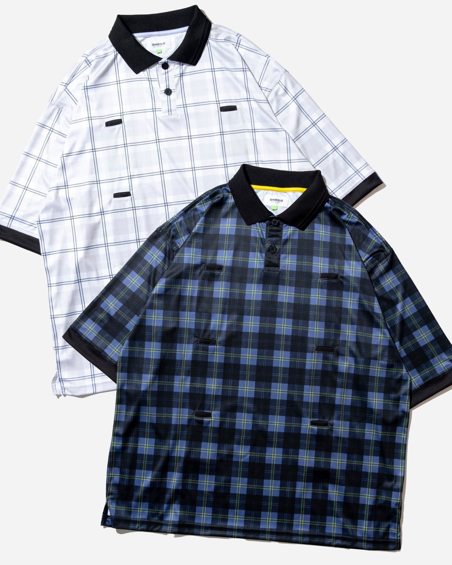 DEMARCOLAB|PLAID KUN S/S POLO -2Color- "送料無料"