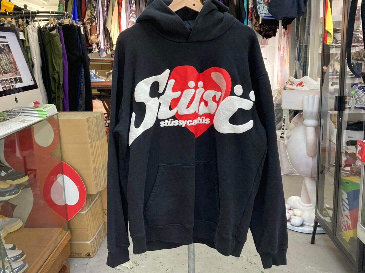 STUSSY × CPFM HEART HOODIE BLACK LARGE 89288 | BRAND BUYERS OSAKA 