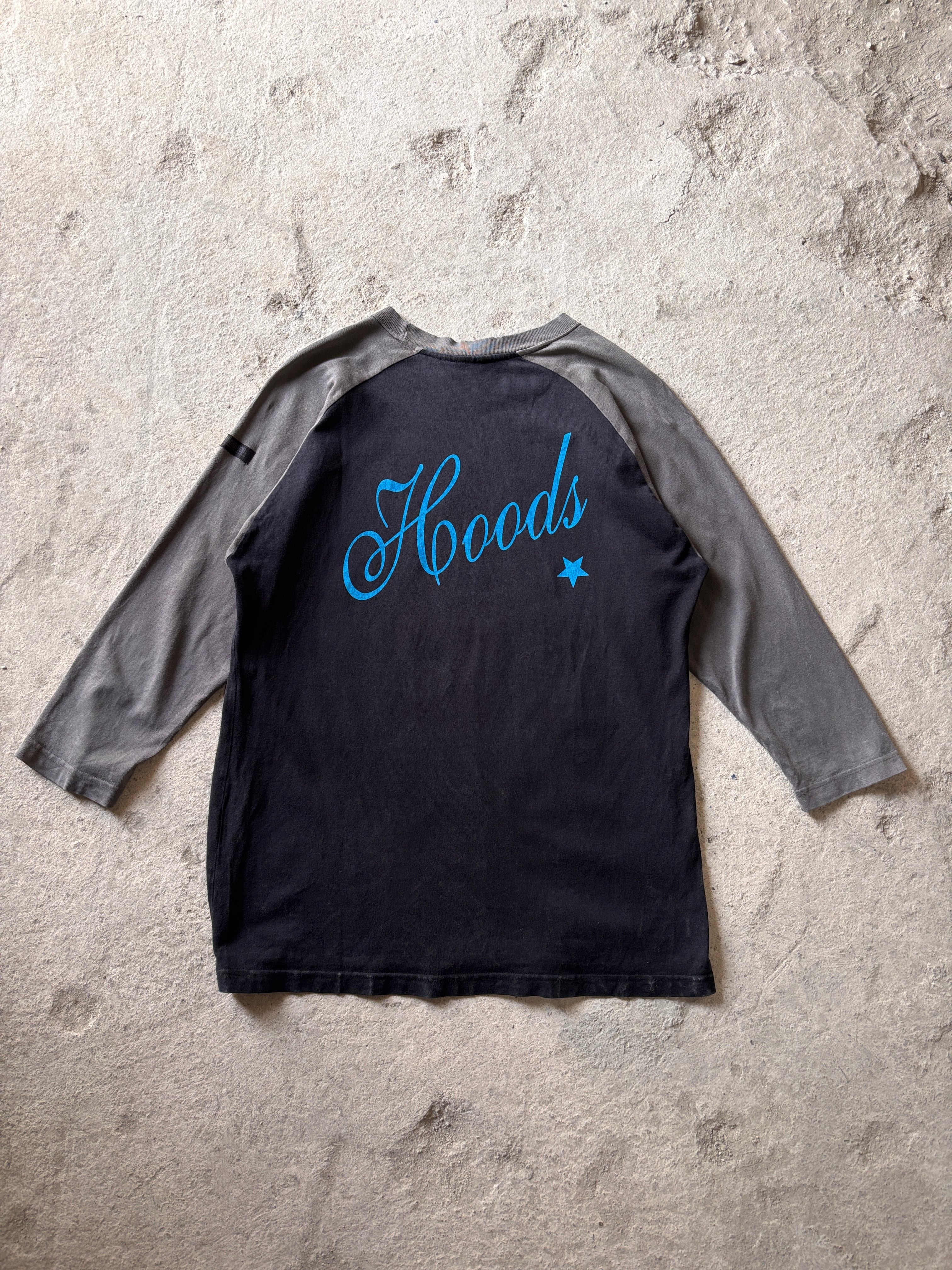 00s NEIGHBORHOOD/Logo print Raglan Tee/2002年/M/ロゴプリント