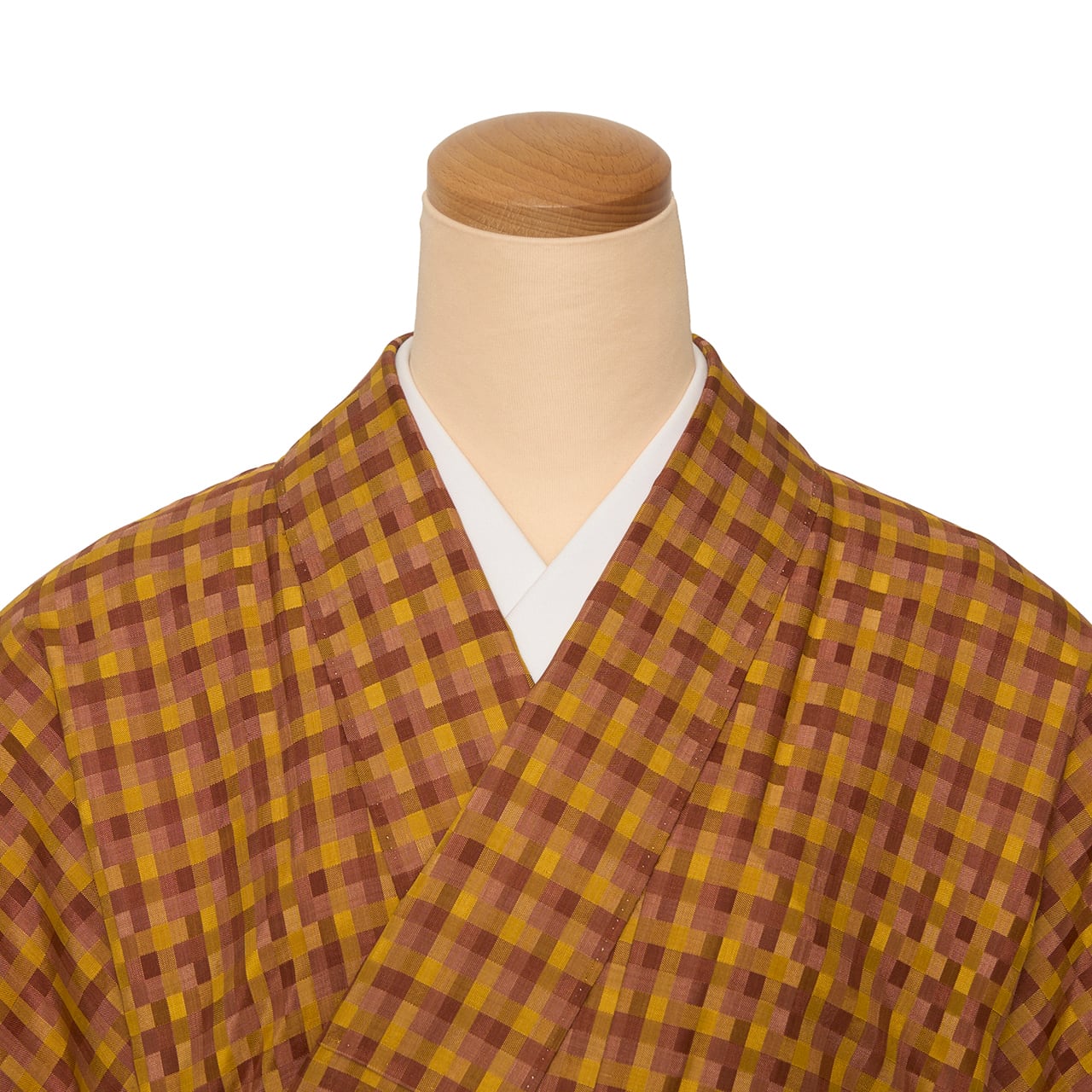 特選 黄八丈 着物 中古 正絹 袷 カジュアル 縞模様 山吹茶色 身丈159cm 裄64.5cm M きもの北條 A901-7 特選 黄八丈 着物 正絹 袷 カジュアル 縞模様 山吹茶色 身丈159cm 裄