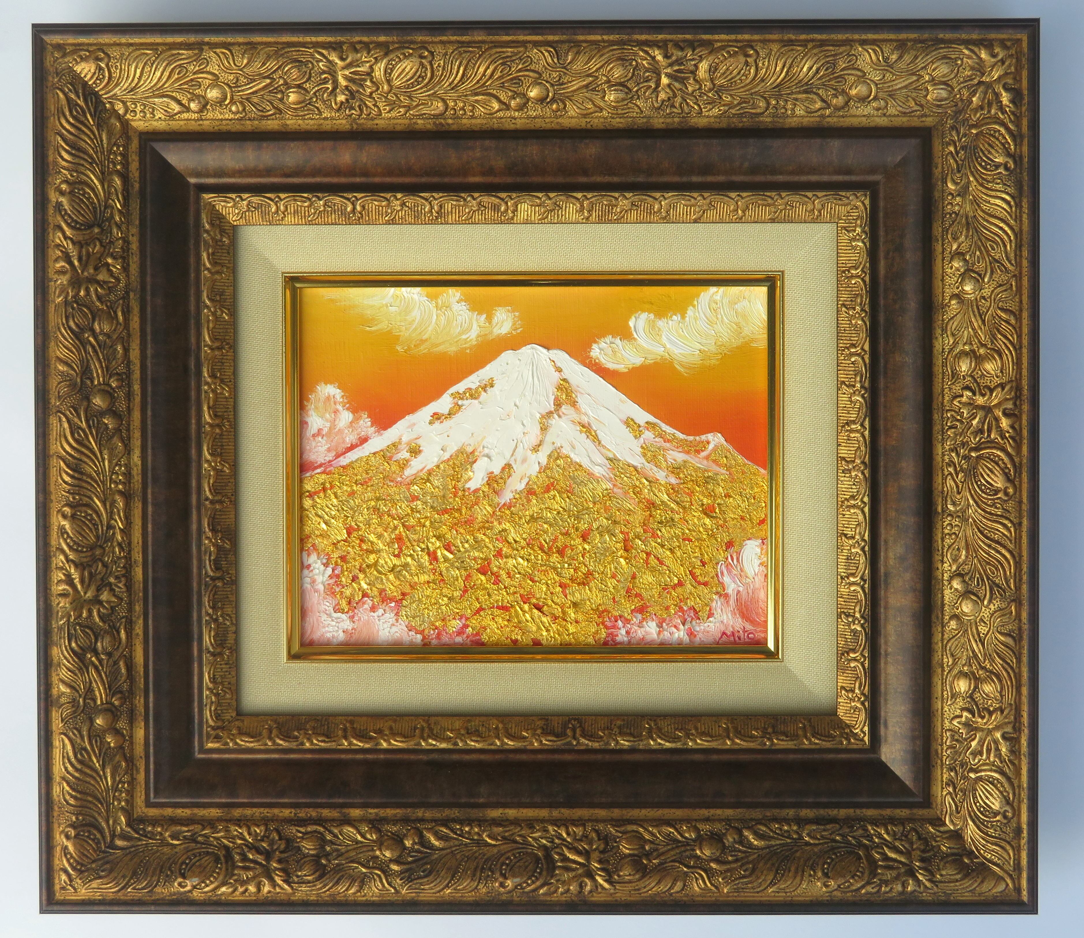 油絵　額装「ときめき」SM 原画 元荒川夏の景色 