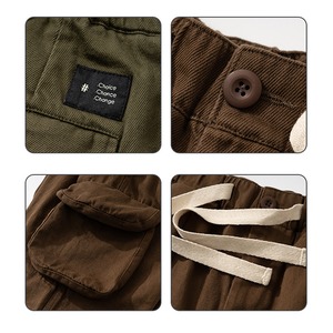 ★CASUAL DRAWSTRING POCKET FIVE-POINT PANTS　　　A0590