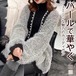 ニットカーディガン レディース カーディガン ショート丈 パールボタン パール付き ニットカーデ 長袖 ショート丈 ニット トップス ゆったり 上品 オフホワイト グレー きれいめ カジュアル オフィ