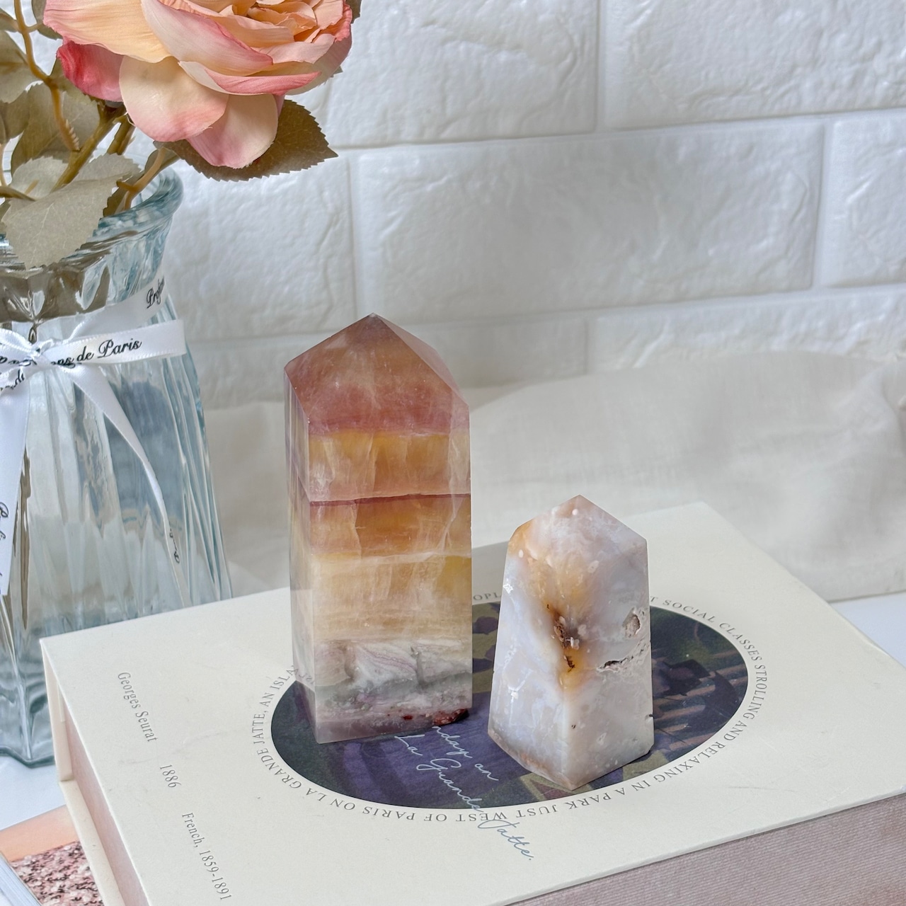 キャンディーフローライト*タワー*250715*天然石*タワー*置き物*インテリアストーン