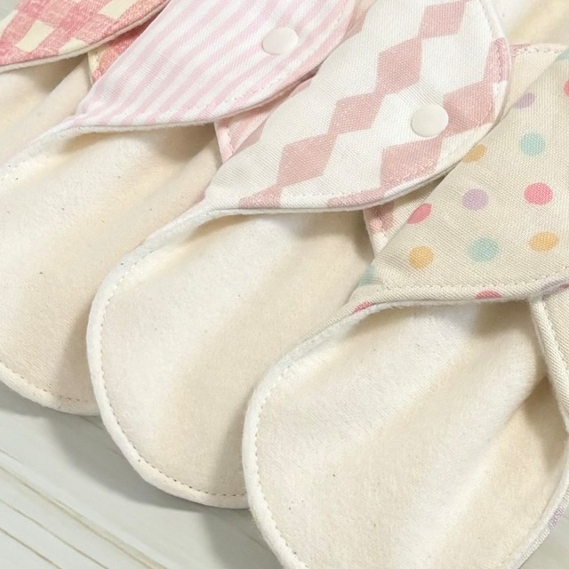 ふわふわ柔らかな肌触り✩布ナプキン フランネル 4枚セット 無添加･無漂白 314