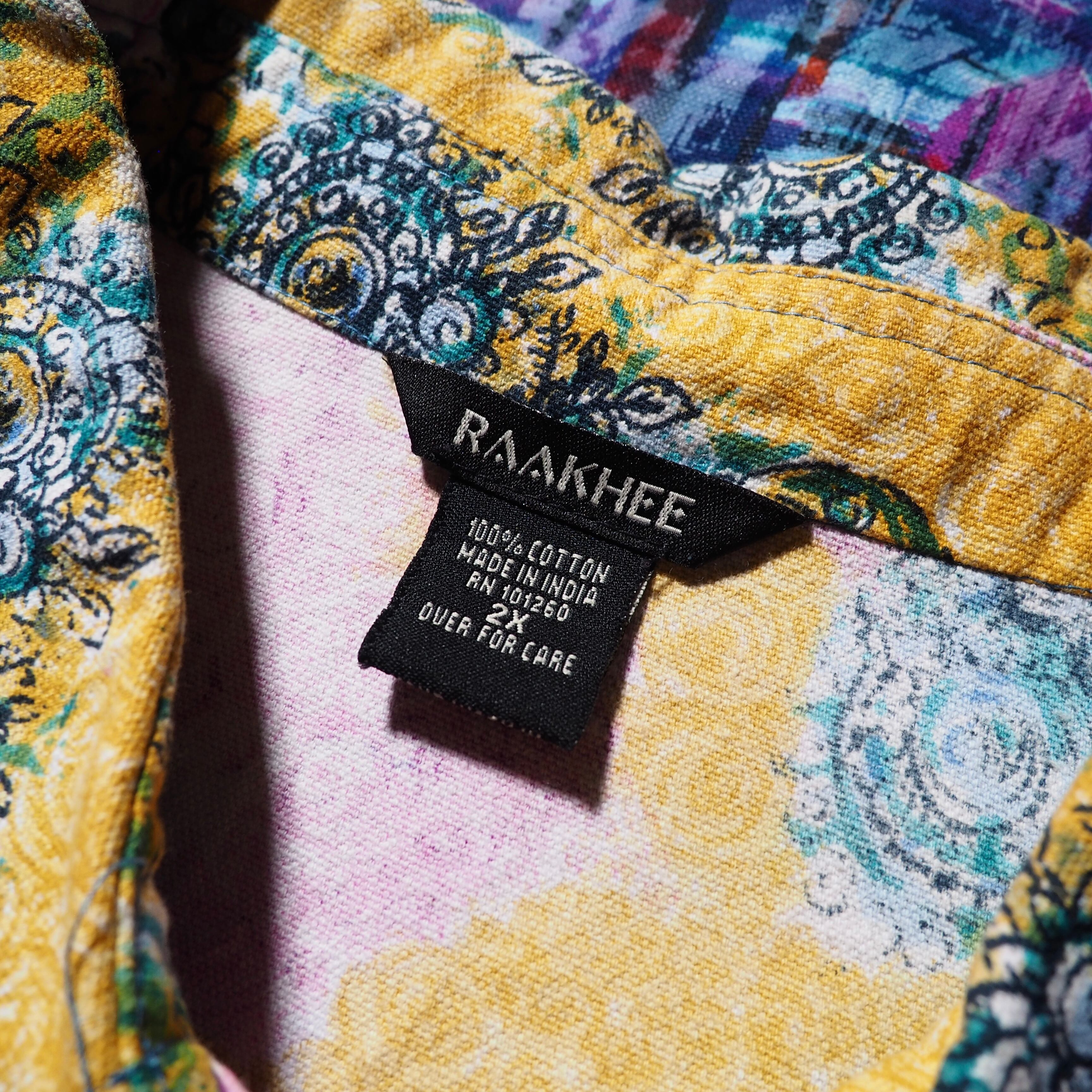 Beautiful Botanical Flower hand painted vintage loose jacket