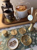 真鍮 お香作りキット 10点セット フレグランス DIY お香型ツール 真鍮香道具セット 室内装飾 手芸 レトロ モダン ギフト