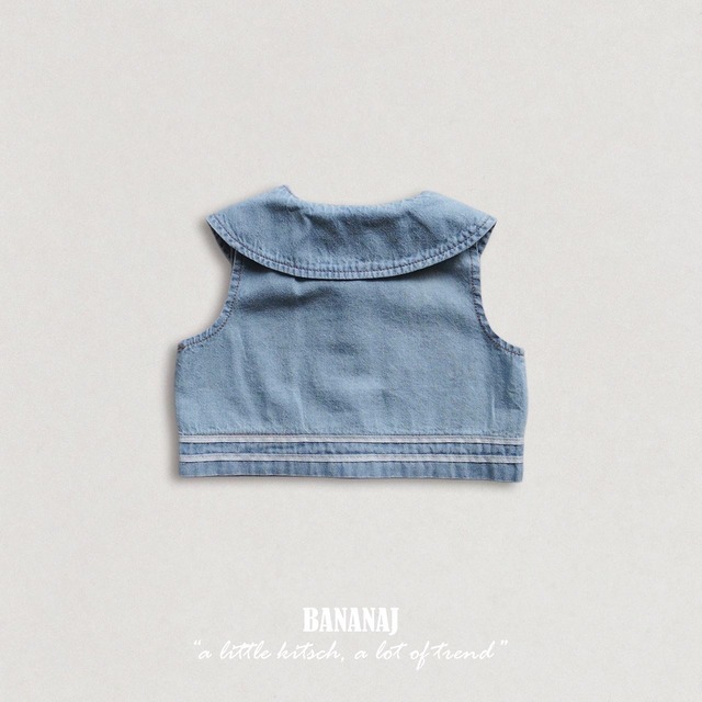 【即納】bananaJ/Sailor blouse(denim/L)