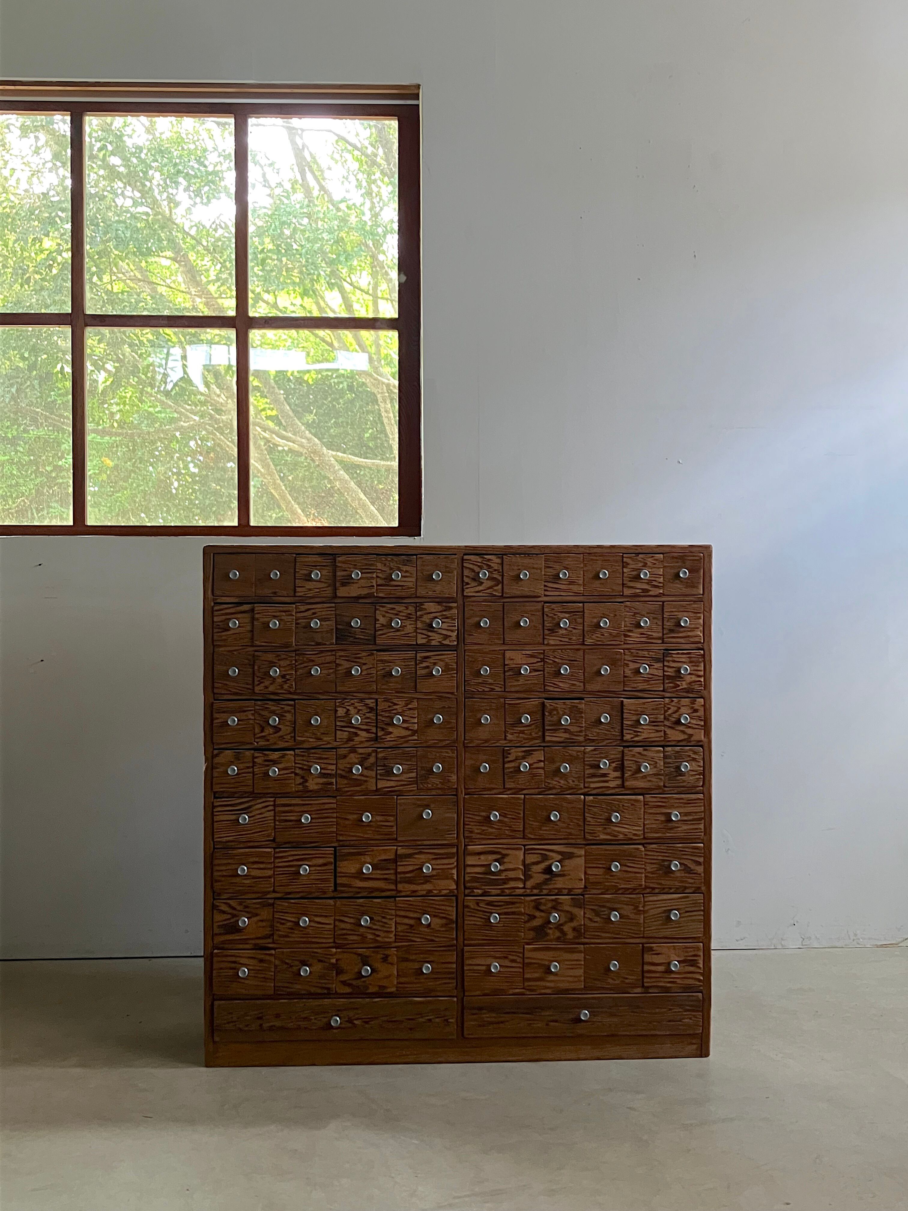 杉材94升薬箪笥 / 明治日本