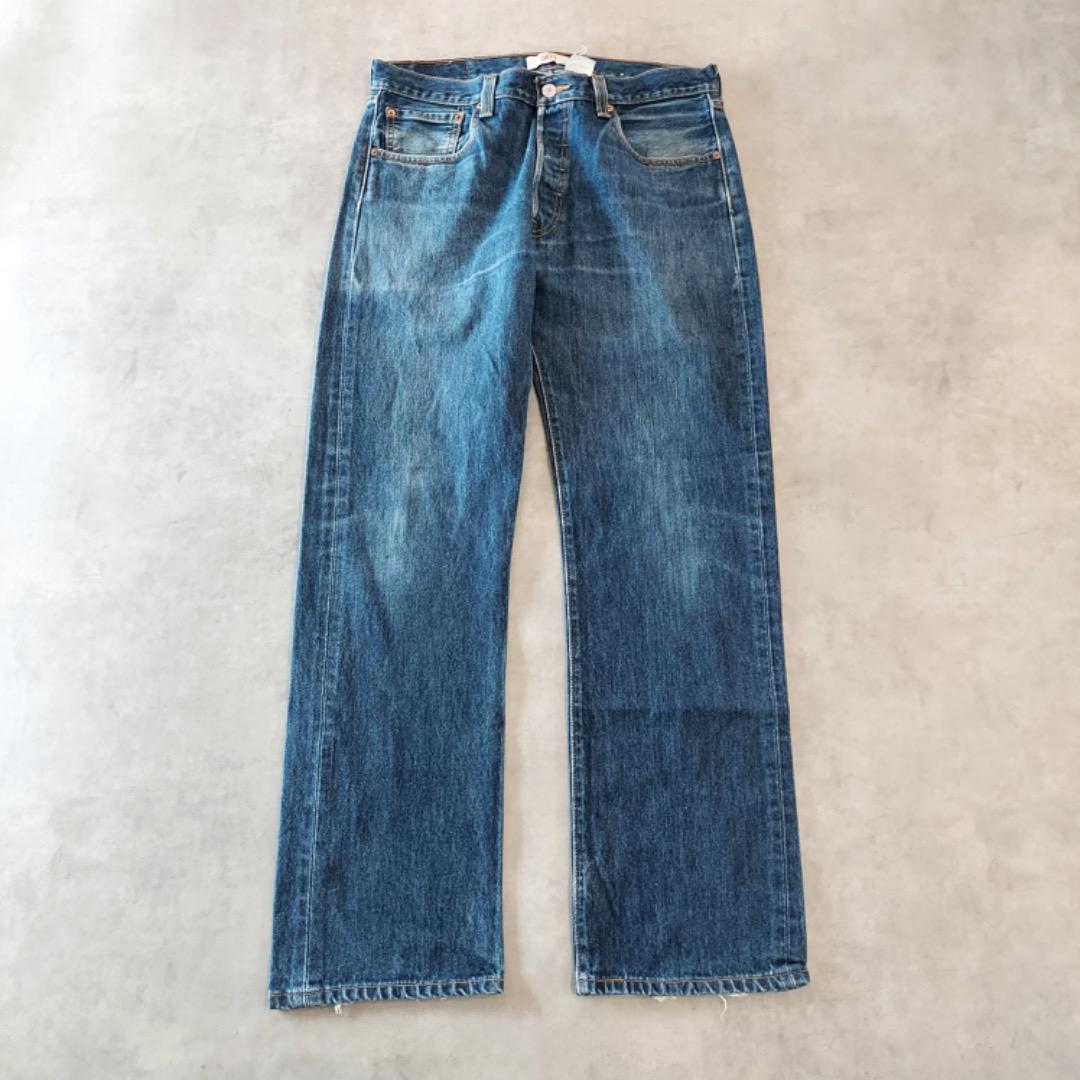 リーバイス501 Levis W34 ブルーデニム 青 00s 古着 16006