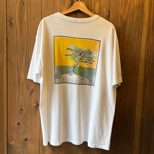 90s USA製 ヘンリーネック Tシャツ カットソー 半袖Tシャツ ホワイト ヴィンテージ XL ゴルフ 木 ツリー 盆栽 企業 ワンポイント アメカジ