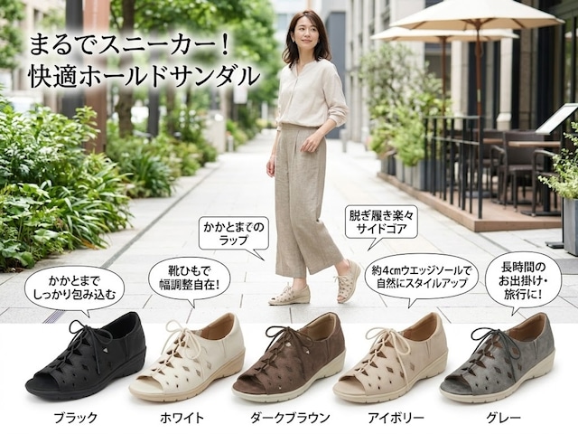 幅の調整もOK　たくさん歩ける　こだわりのサンダル　1927