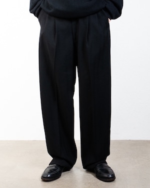 vintage wool tuck slacks / COLOR:BLACK