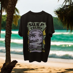 新品✨ビーチリー MENS T-SHIRTS BLACK ONE SIZE SURF & Palms