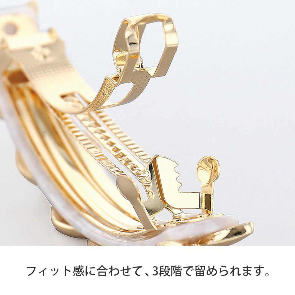 フィットするバレッタ フラワー HHB0327-CP（シャンパンゴールド