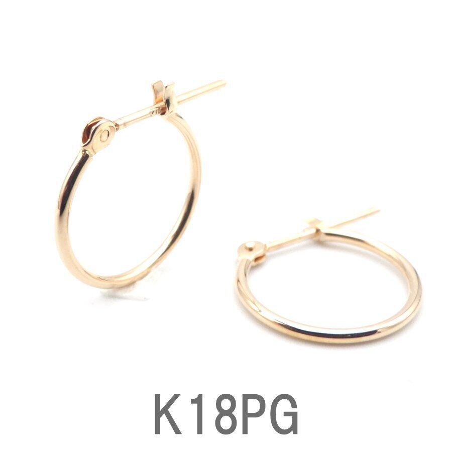 K18PG/K14WG ピンクゴールド フラワー チェーン ロング 韓国ピアス