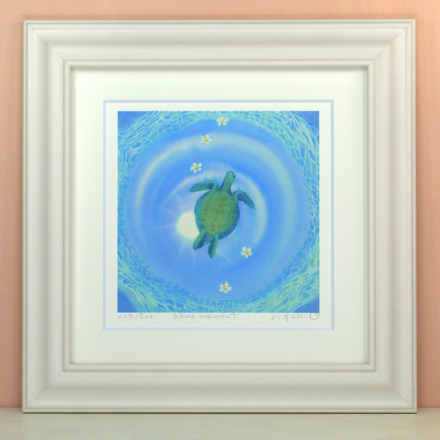 栗乃木ハルミ「blue moment」 cタイプ　絵画・ 額入りアート