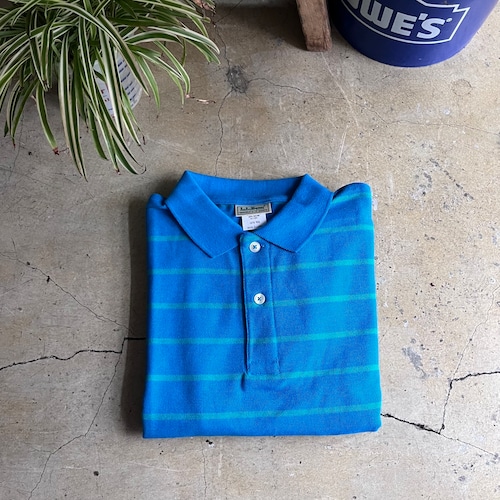 1990's L.L.Bean "Double L Shirt" Made in USA/Blue/ Emerald/ XL