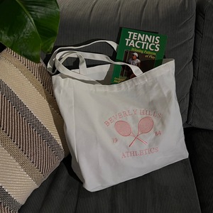 Racket logo Tote bag (pink)