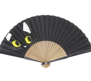 【Ripple】レディースプリント扇子 21cm 猫背