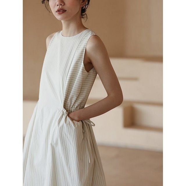 stripe cotton  dress 【20220121441】
