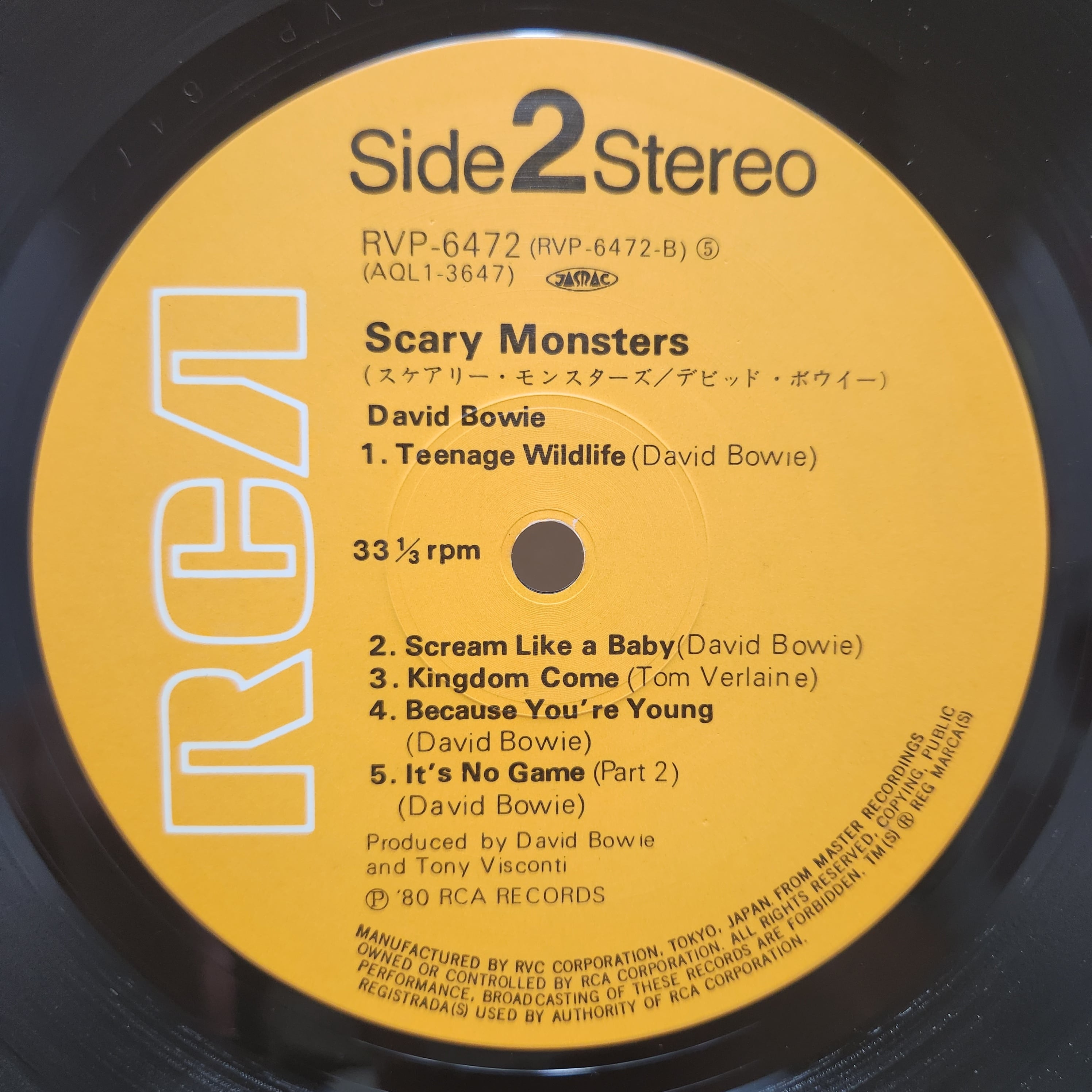 David Bowie / Scary Monsters [RVP-6472, AQL1-3647] - 画像4