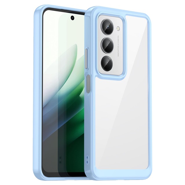 [KeeFos] ケース Redmi 15 5G 用 保護カバー TPU+PC素材(ブルー)