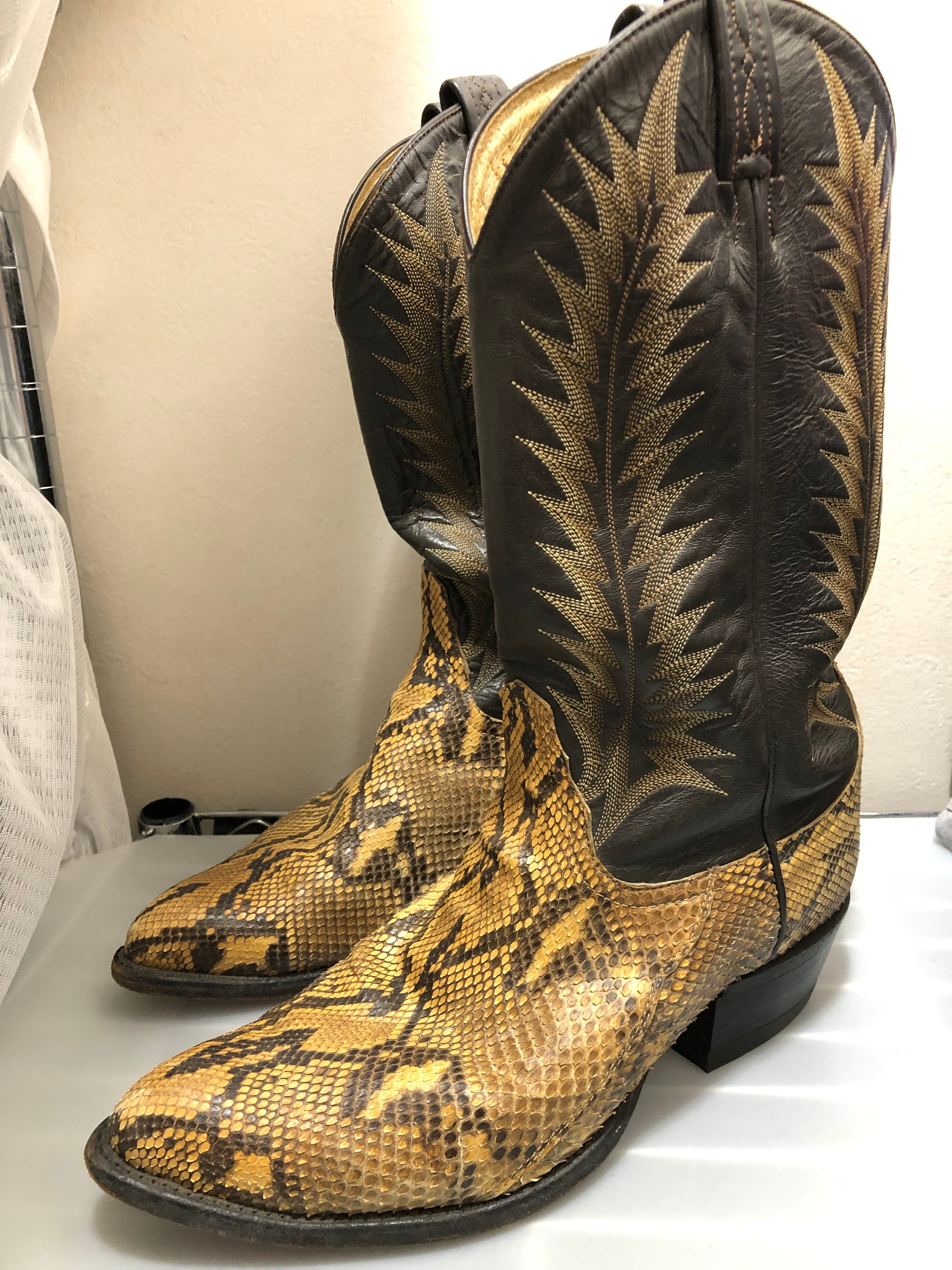 Tony Lama パイソンウエスタン ブーツ 27cm 蛇革 トニーラマ