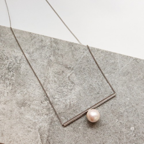 NECKLACE || 【通常商品】 BIG POINT PEARL NECKLACE SILVER || 1 NECKLACE || SILVER || FDF158