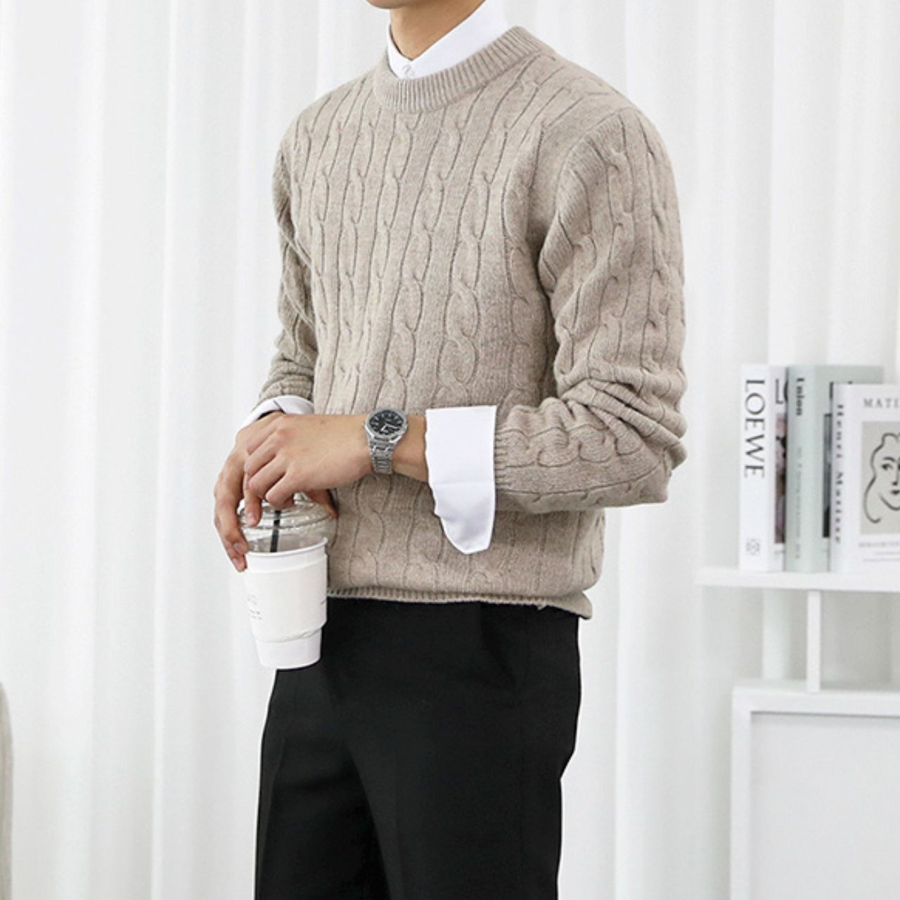 ベーシックケーブルニット　MT0080335