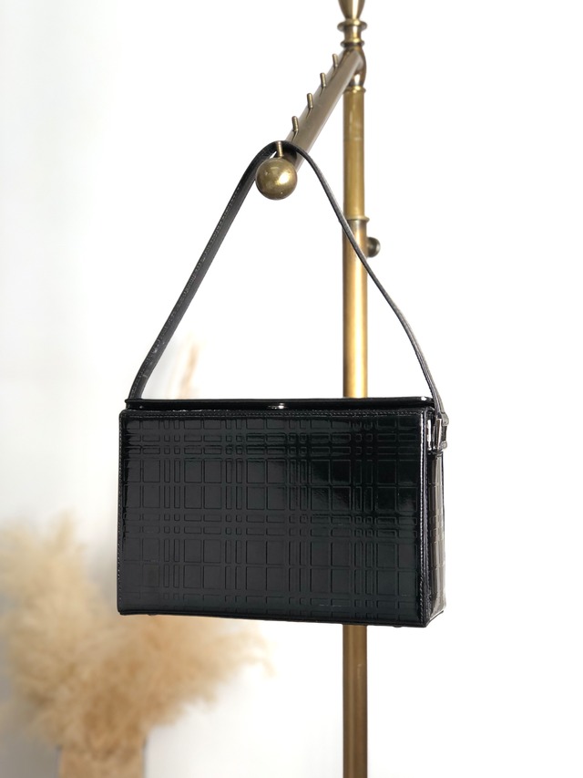 BURBERRY バーバリー ハンドバッグ ブラウン フラップ PVCレザー vintage ヴィンテージ オールド 3ex85e