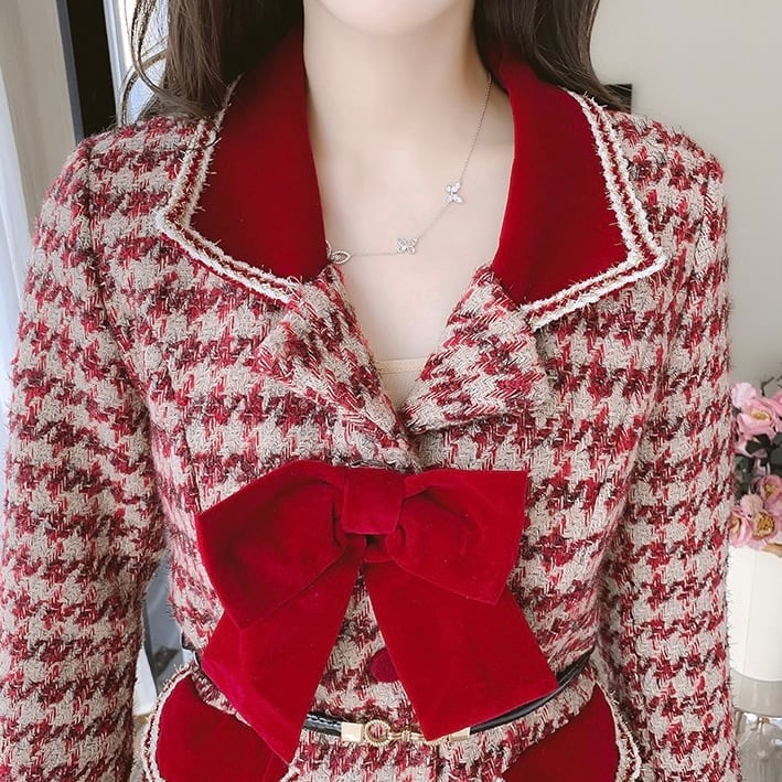 千鳥柄セーラーチックラブリーコート＊1R576 | cherie ange
