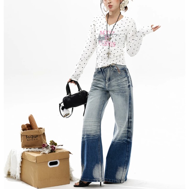 washed flare denim　ウォッシュドフレアデニム　J2127