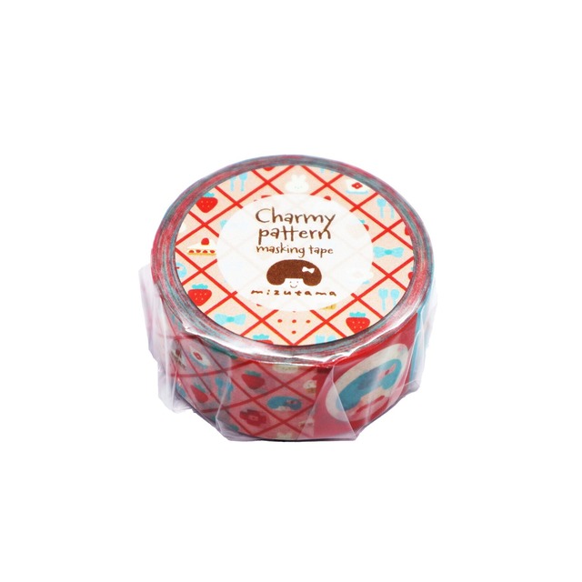 mizutama×ワールドクラフト　ショートケーキパターン　charmy pattern　18mmマステ　CA12
