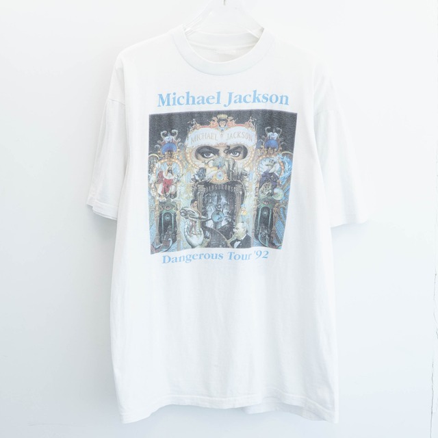 Michael Jackson " Dangerous Tour 92 White " Fits XL 【A9-115】